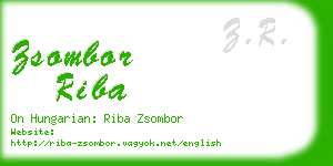 zsombor riba business card